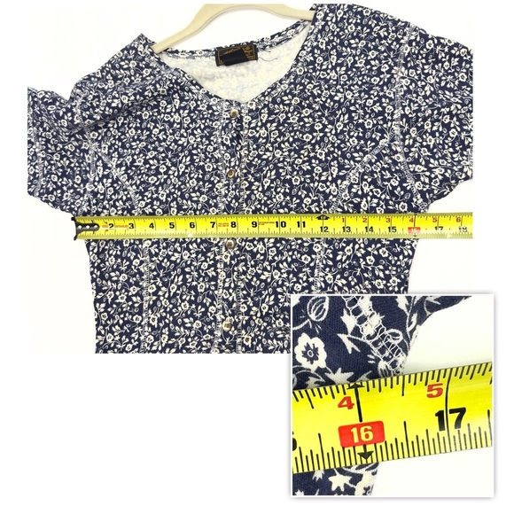 Vintage Eddie Bauer Maxi Dress Womens Medium Button Down Cottage Tradwife Floral - Picture 6 of 8